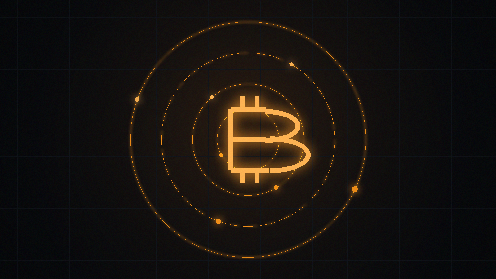 Abstract bitcoin orbit illustration